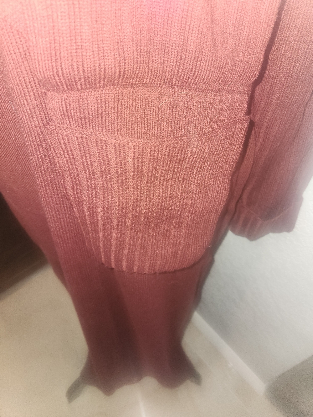 Newport News Burgundy Turtleneck Maxi Sweater Dress - Picture 2 of 5
